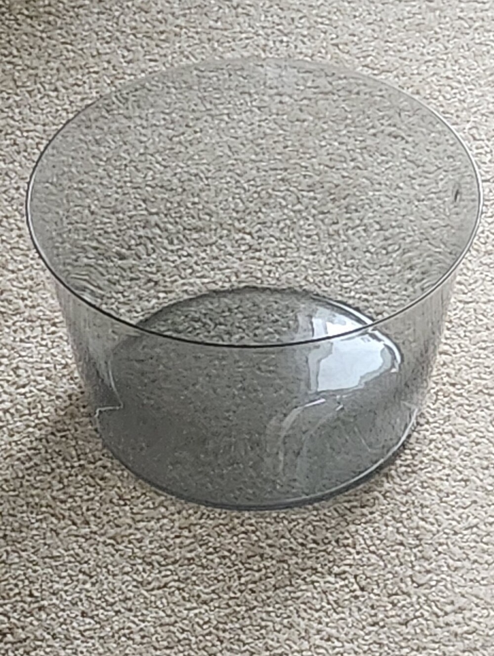 BOWL Handmade Quality Smokey Gray Glass Salad , Fruit, Vegtable or Ice Bucket